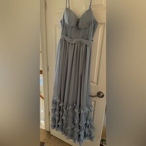 Elegant Dusty Blue Women's Dress
